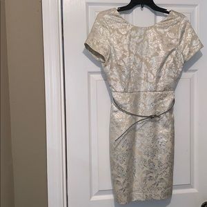 Cream & Silver Forever 21 Dress